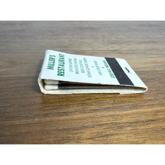 Colfax Indiana Miller's Fish Suppers Restaurant Matchbook Unstruck IN Ephemera - Picture 4 of 5